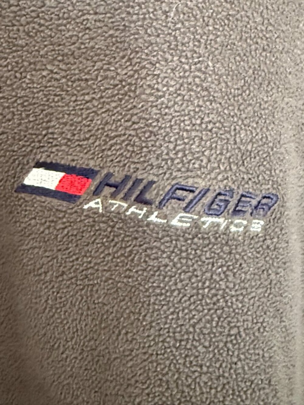 Vintage Y2K Tommy Hilfiger Athletics Grey Fleece Crewneck SweatShirt XL - Picture 3 of 7